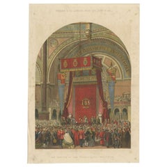 Antique Print of the Opening of the International Exhibition in London, 1862