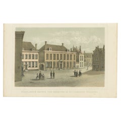 Used Print of the Ophthalmology Hospital in Utrecht, the Netherlands, 1859