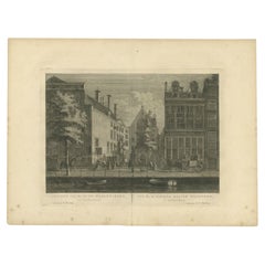 Antique Print of the 'Oude Walenkerk' in Amsterdam by Maaskamp, 1805