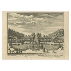 Antique Print of the 'Ouderhoek' Estate by Stoopendaal, 1719