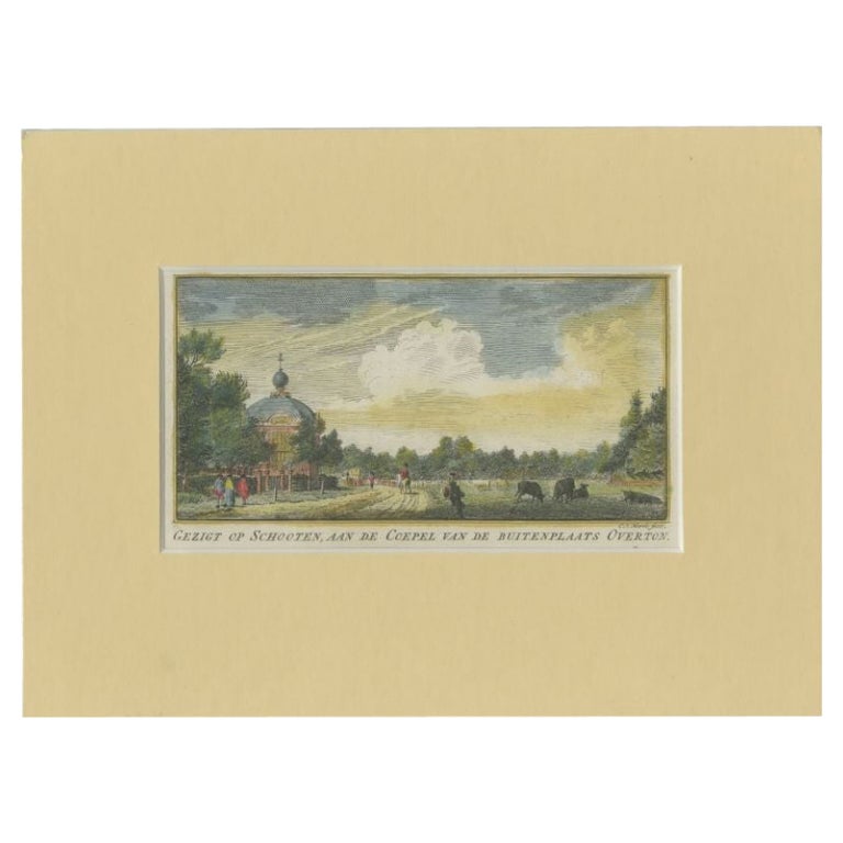 Antique Print of the 'Overton Estate' Near Haarlem by Van Noorde, 1763