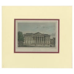Antique Print of the Palace of Justice in Leeuwarden by Terwen, 1858
