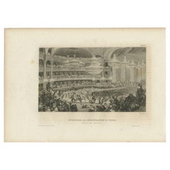 Antique Print of the Palais or Opera Garnier in Paris, 1847