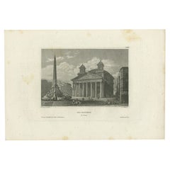 Antique Print of the Pantheon by Meyer, 1837