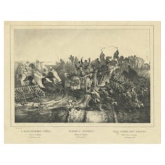 Antique Print of the Retreat from Constantine, c.1840