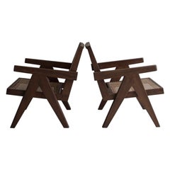 Pierre Jeanneret - Pair of Authentic PJ-SI-29-A Armchairs for Chandigarh - Teak