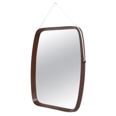 Rectangular Wall Mirror in Wood by Franco Campo and Carlo Graffi