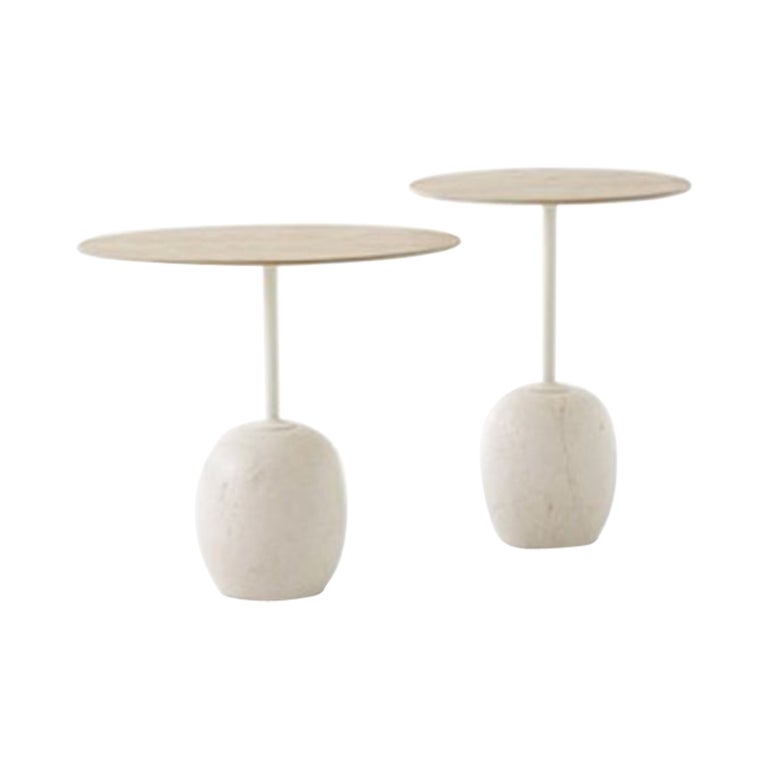Set of Lacquered Oak & Marble Lato Side Tables by Luca Nichetto for & Tradition For Sale