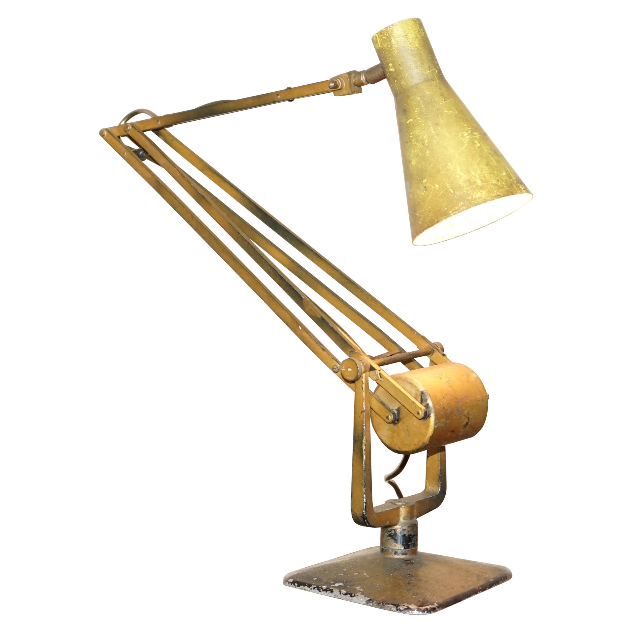 Original Pre War Hadrill & Horstmann Counterpoise Lamp Period Paint & Patina
