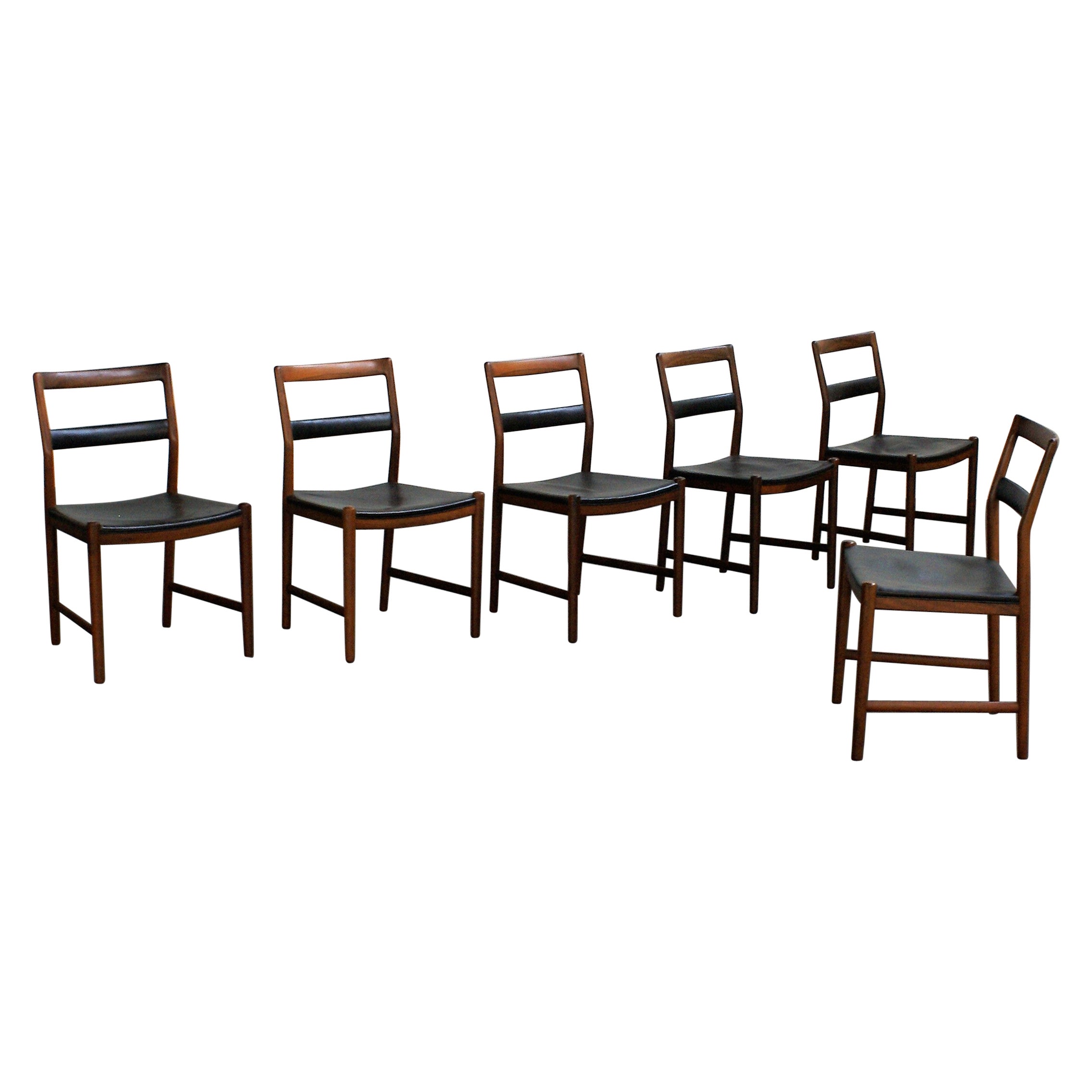 Helge Vestergaard-Jensen Set of Six Dining Chairs in Brazilian Rosewood, 1959