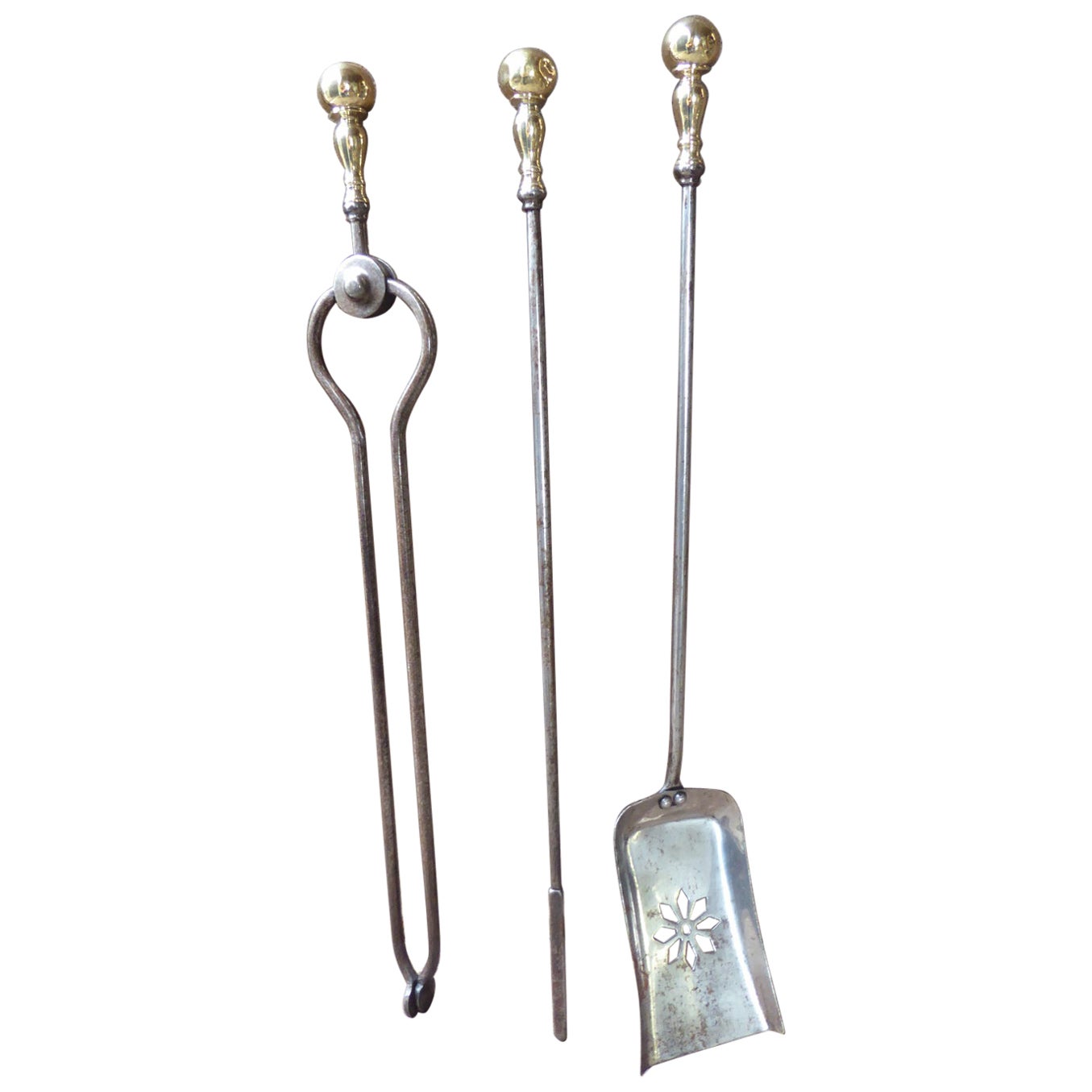 Victorian Fireplace Tools or Fire Irons, 19th Century, English For Sale