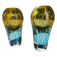 Pair of Vases, Italy Murano Glass, 1950