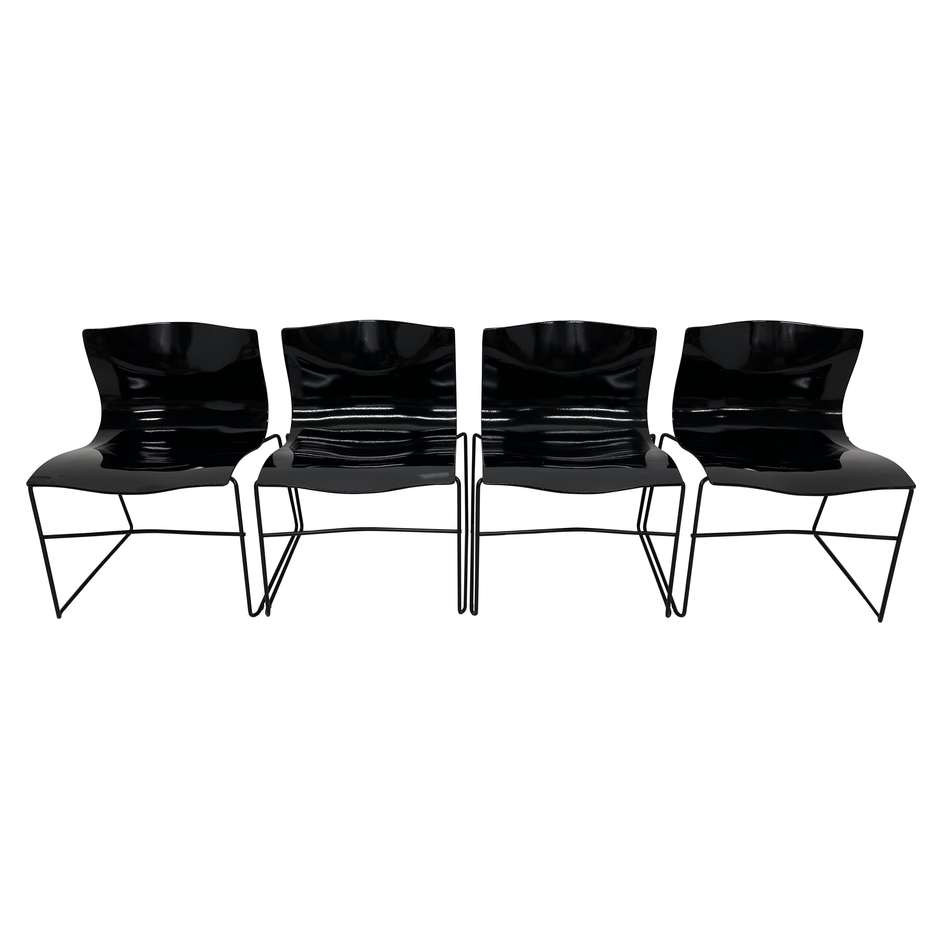 Lella and Massimo Vignelli Handkerchief Chairs for Knoll, Set of Four