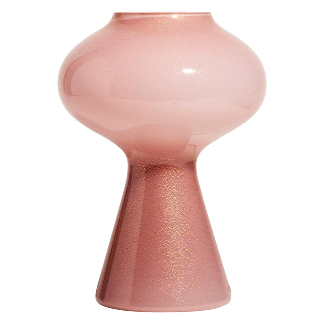 Venini Fungo Table Lamp in Dusty Rose by Massimo Vignelli