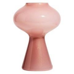 Venini Fungo Table Lamp in Dusty Rose by Massimo Vignelli