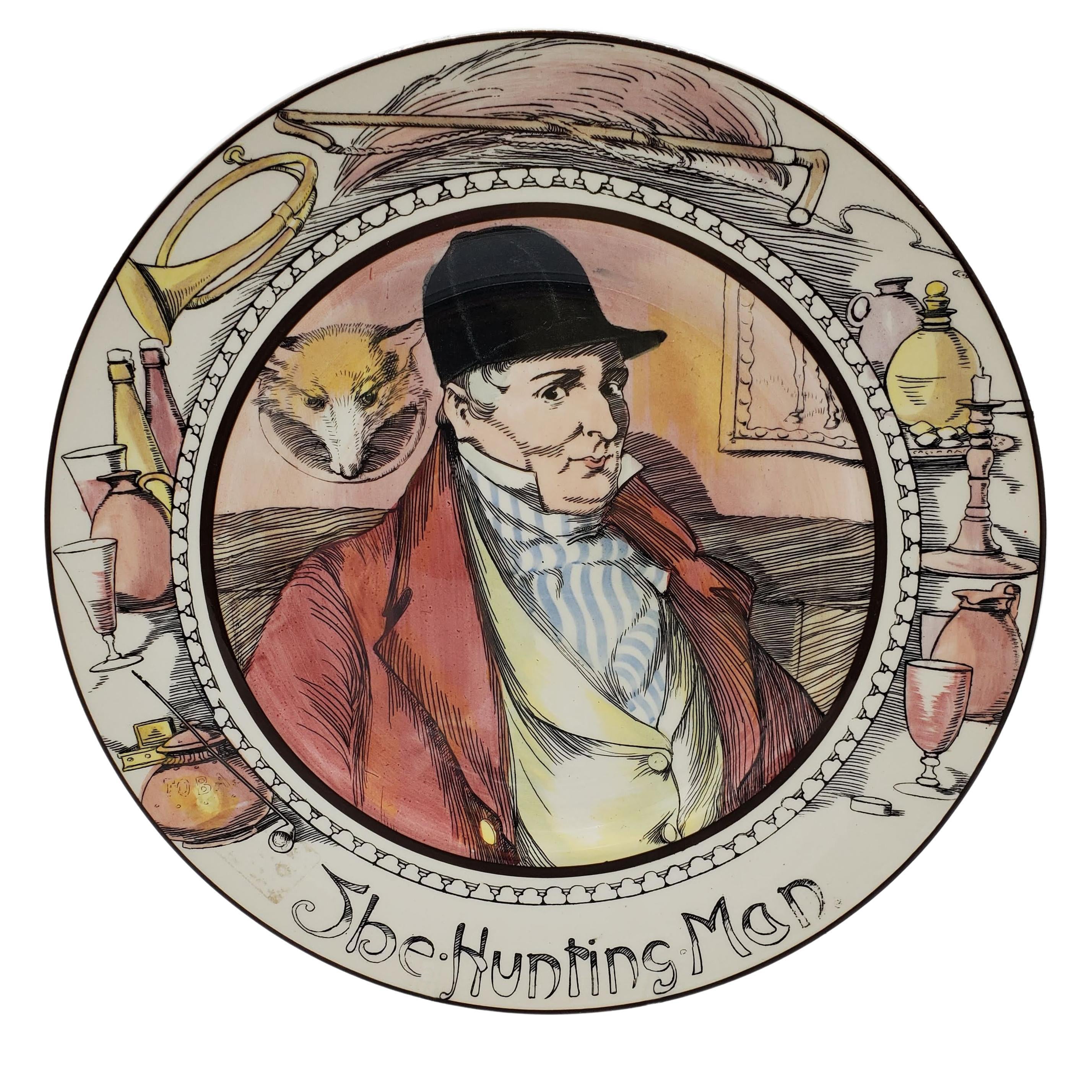 Mid-20th Century "the Hunting Man" Royal Doulton English Ceramic Plate For Sale