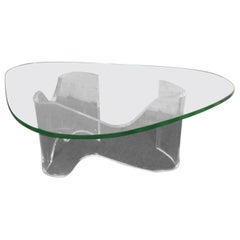 Glass and Lucite Coffee Table