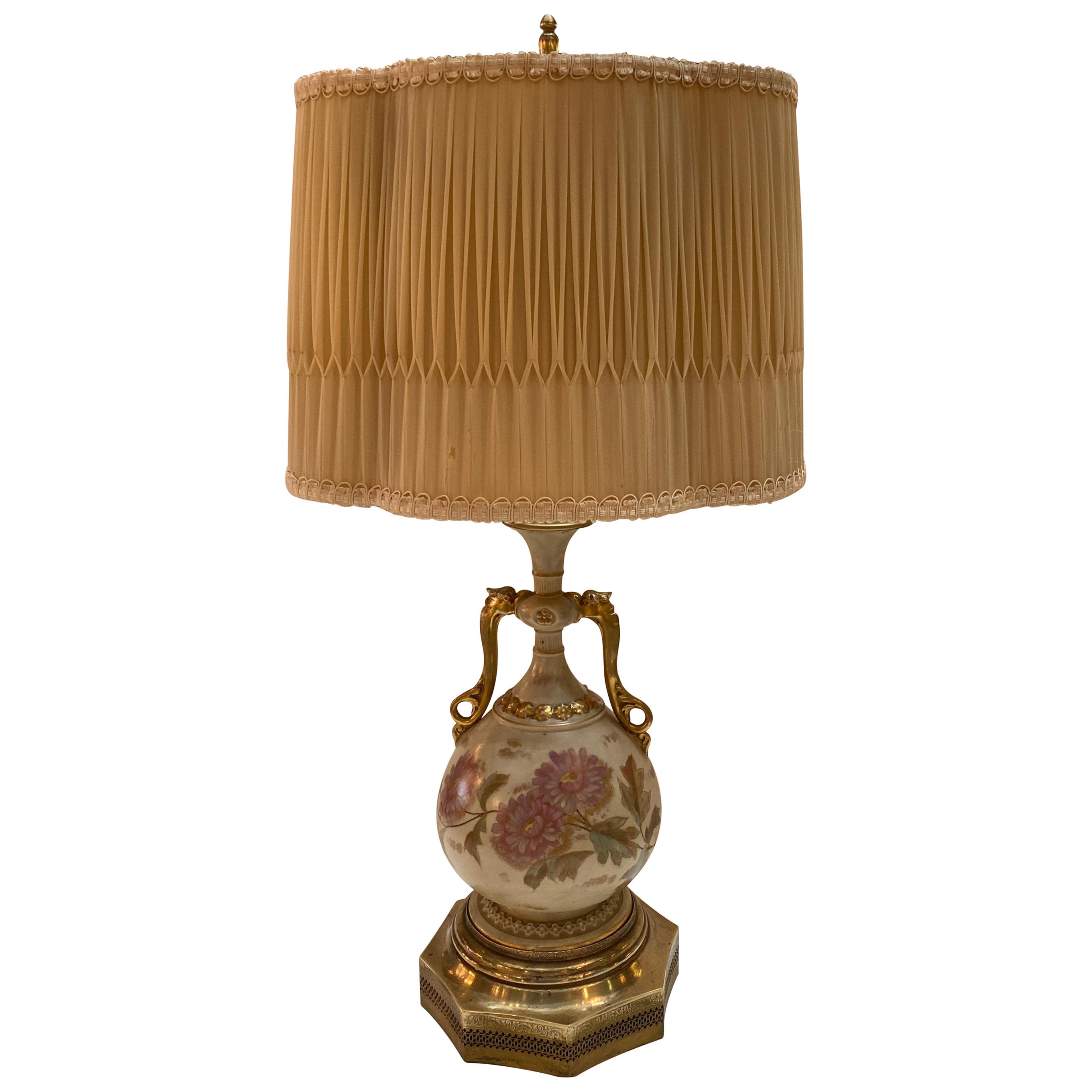 Royal Worcester Lamp For Sale