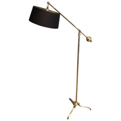 Rare Pendulum Brass Floor Lamp
