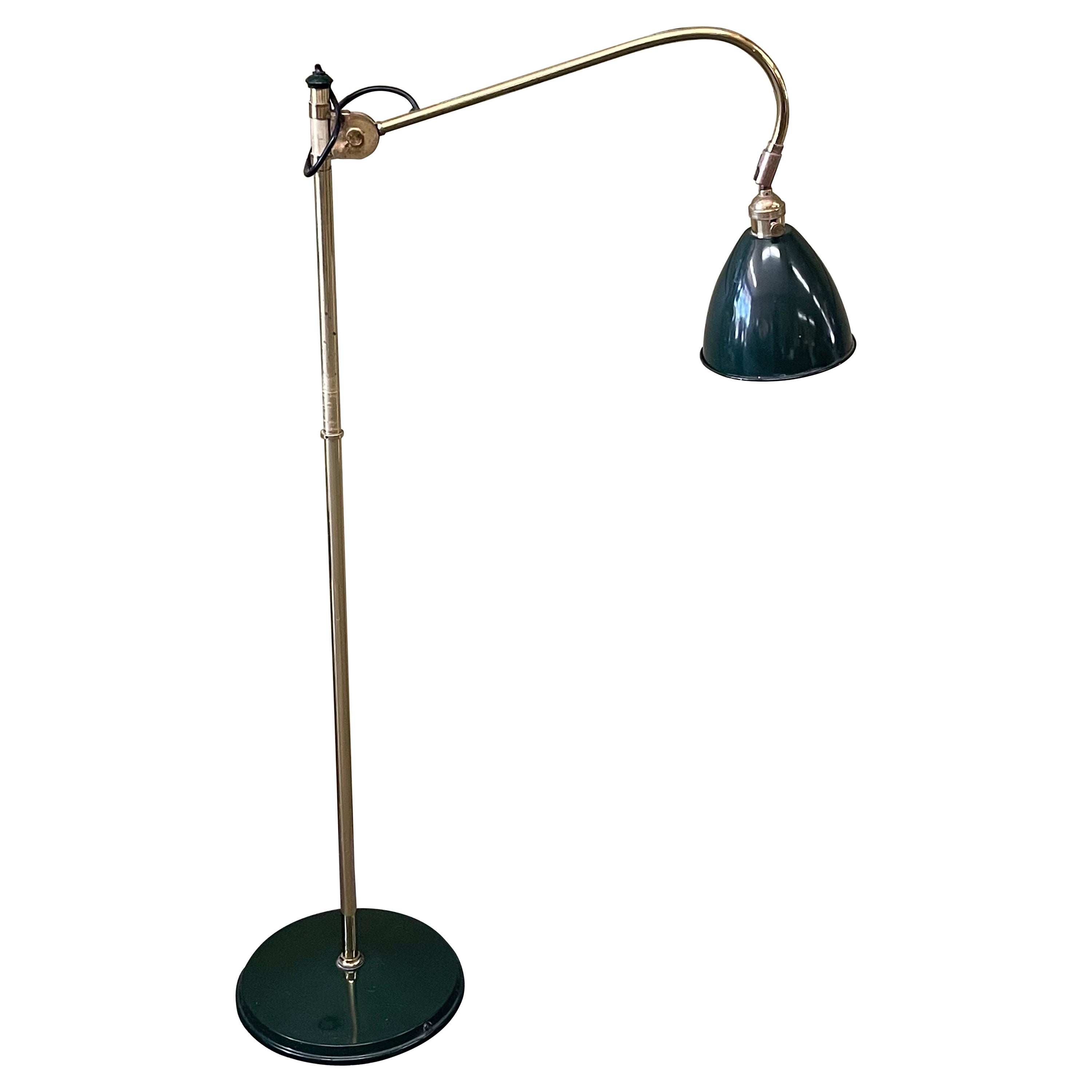 Industrial Architectural Floor Lamp by Louis Baldinger For Sale