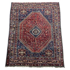 Antiker persischer Aschenbecher-Teppich um 1930