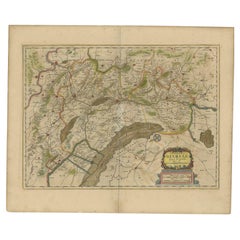 Antique Map of the Region of Roermond by Janssonius, c.1650