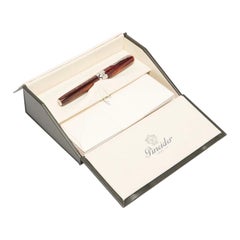 Pineider Arco Rollerball Pen, Envelope and Paper Set, Italy 
