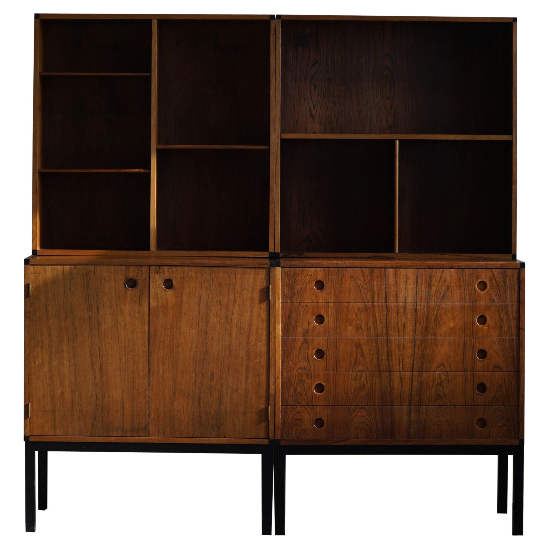 1950's TwoSided Shelving Unit at 1stDibs