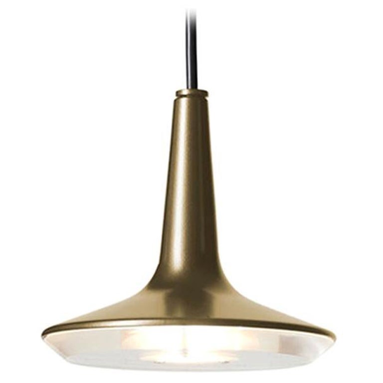 Francesco Rota Suspension Lamp 'Kin' 478 Satin Gold by Oluce For Sale