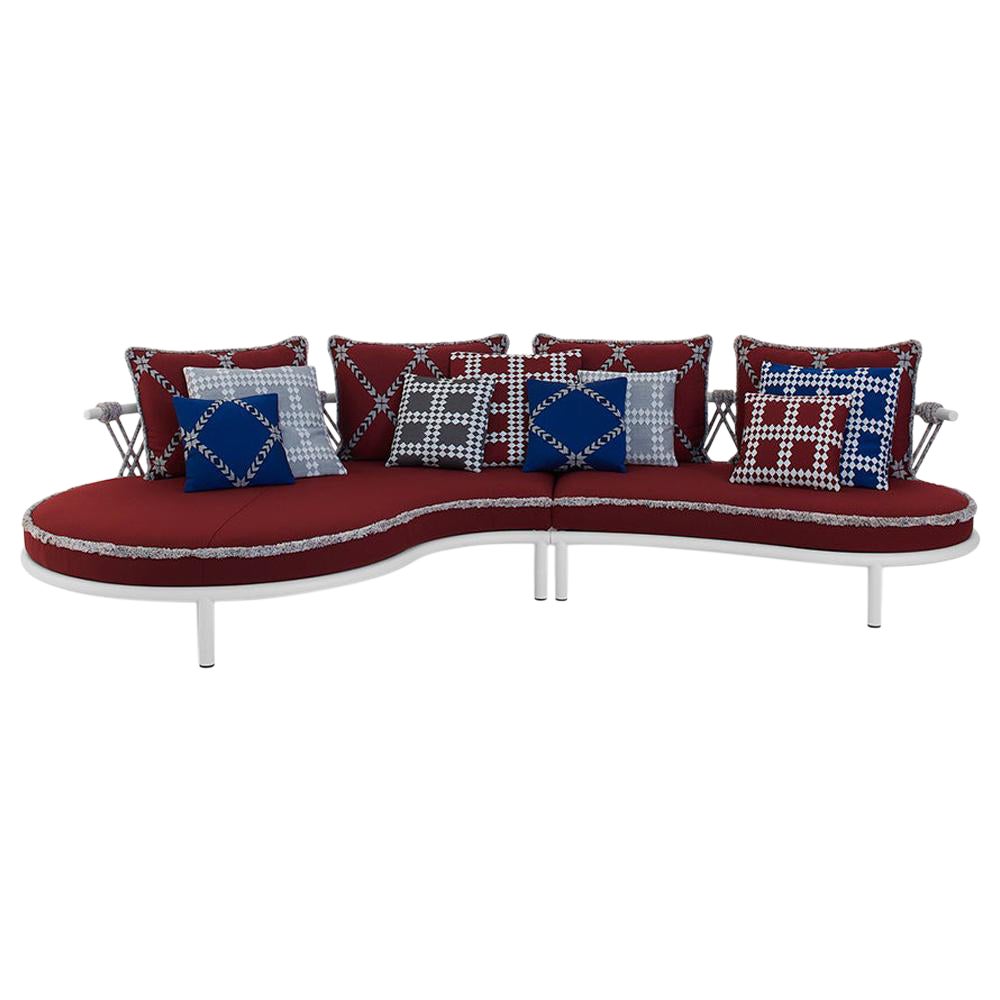 Patricia Urquiola ''Trampoline' Outdoor Sofa, Steel, Rope and Fabric by Cassina