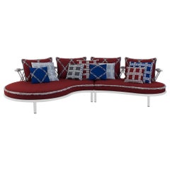 Canapé d'extérieur Trampoline en acier, corde et tissu par Cassina, Patricia Urquiola