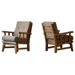 Norwegian Modern Solid Pine Lounge Chairs by Krogenæs Möbler, 1960s