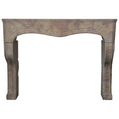 Antique Rustic French Louis XV Fireplace