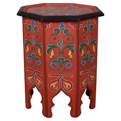 Hand-Painted Moroccan Moorish Style Side Table