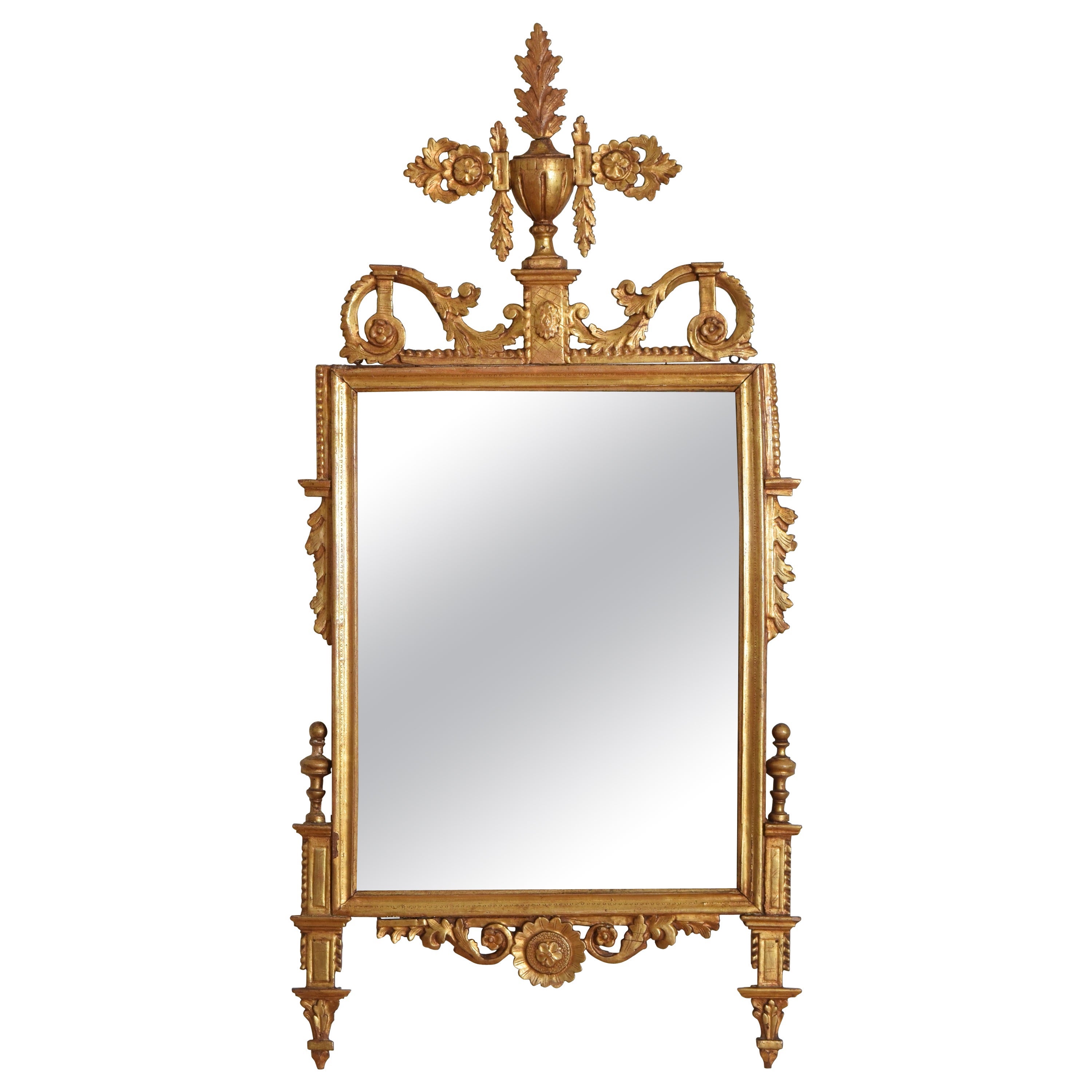 Italian, Tuscan, Carved Giltwood Mirror, Last Quarter 18th Century