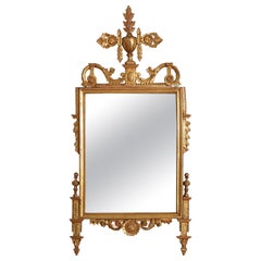 Antique Italian, Tuscan, Carved Giltwood Mirror, Last Quarter 18th Century