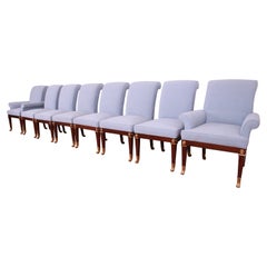 Mastercraft Regency Upholstered Dining Chairs, Set of Eight