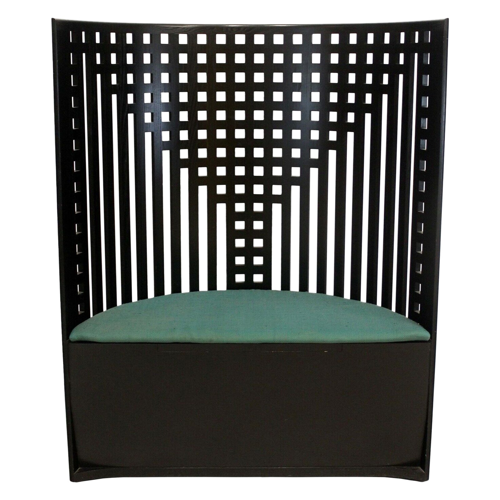 Art Nouveau Style Charles Rennie Mackintosh Willow Chair with Storage