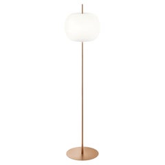 'Kushi XL' Opaline Glass and Copper Floor Lamp for Kdln
