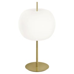 'Kushi XL' Opaline Glass and Brass Table Lamp for Kdln