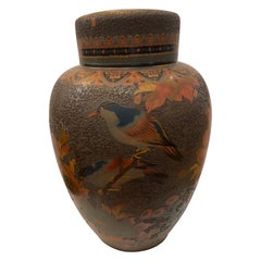 Stunning 19th Century Japanese Cloisonné over Porcelain Totai Ginger Jar