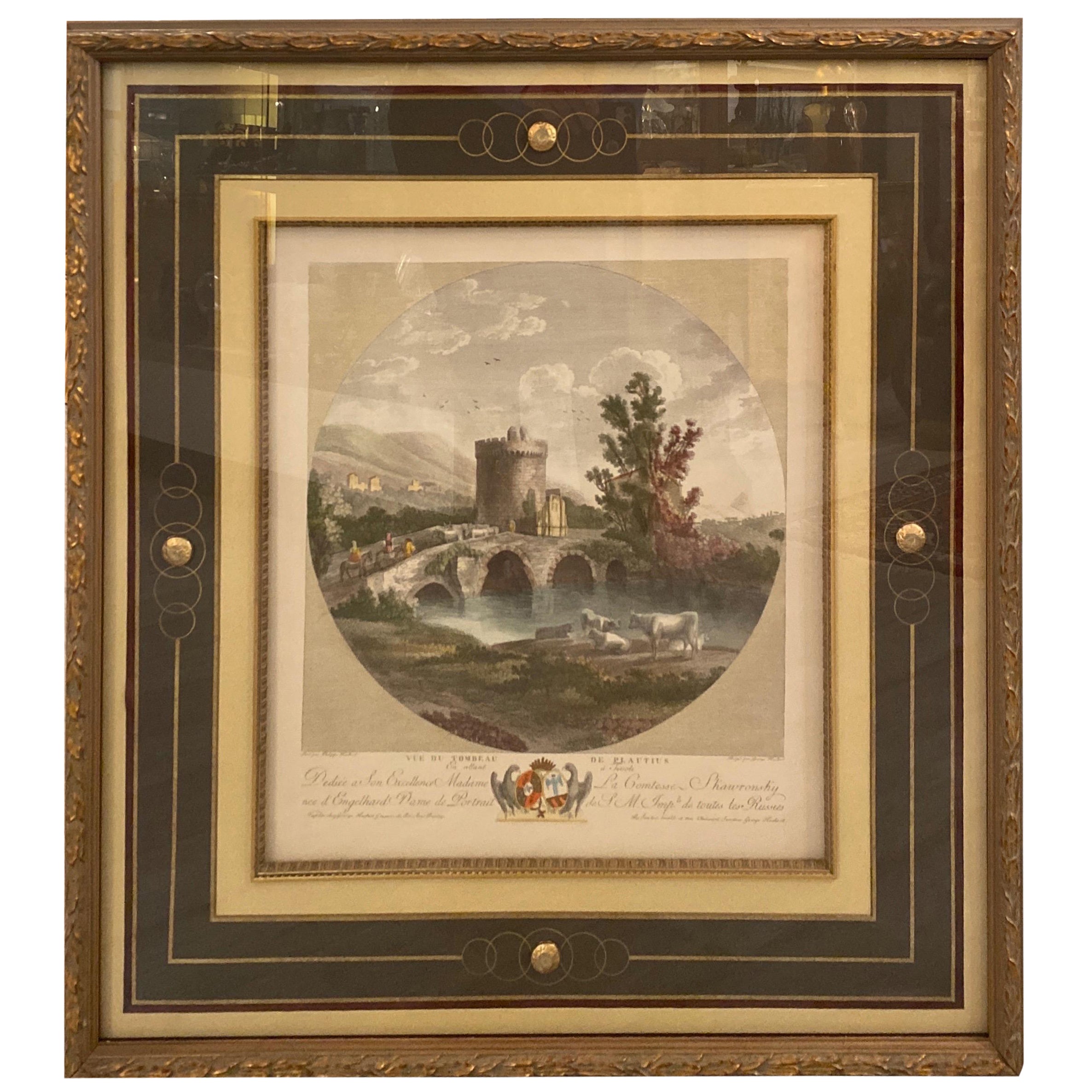 Large Beautifully Framed Print of Vue de Trombeau de Palutis