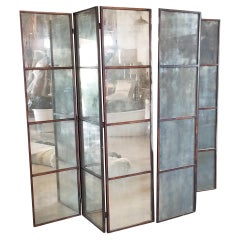 Eglomese Iron Framed Mirror Screens T