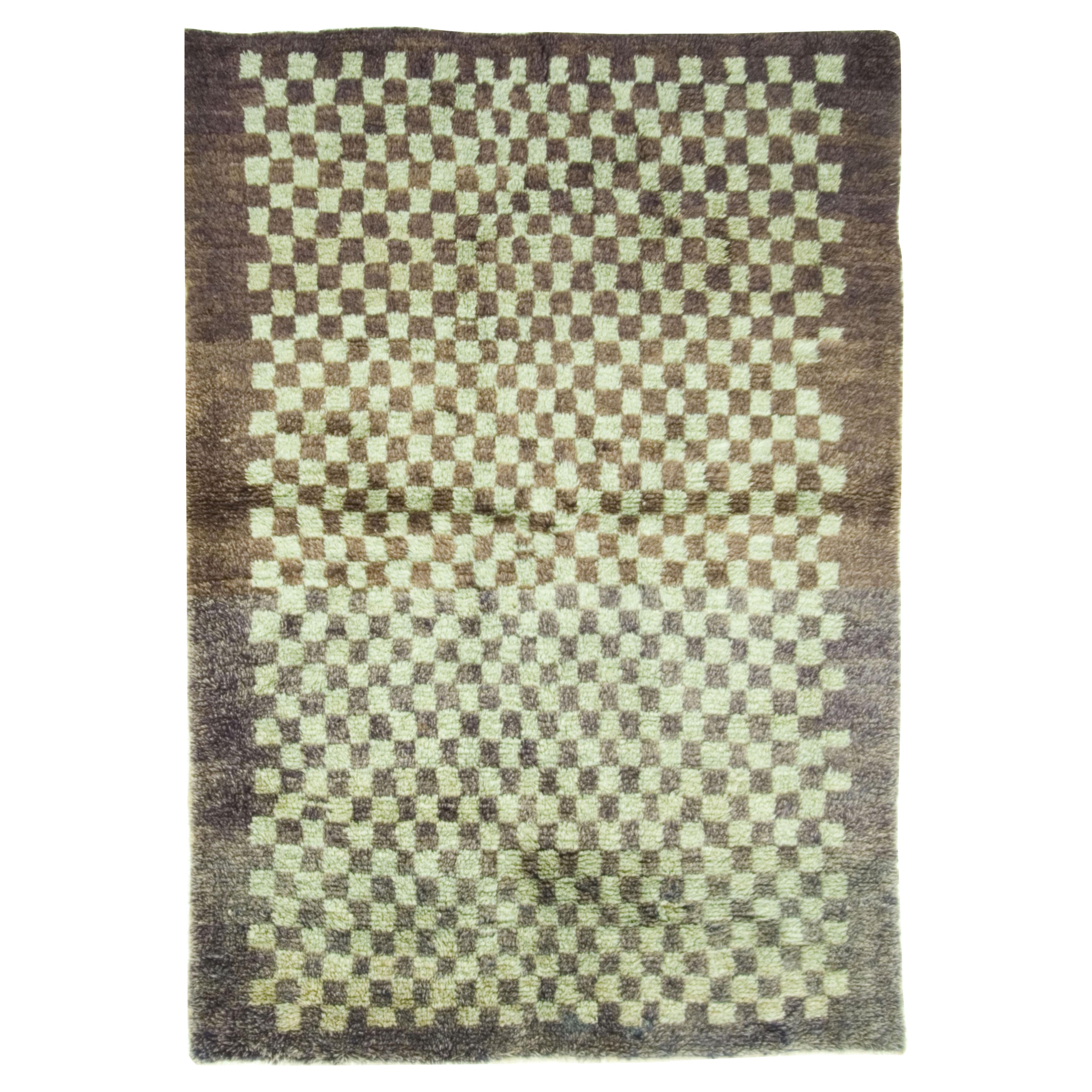 Vintage Turkish Tulu Rug Carpet  4'3 x 6'7 For Sale