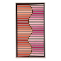 Striped 1960s Op Art Painting by Merrill Mahaffey