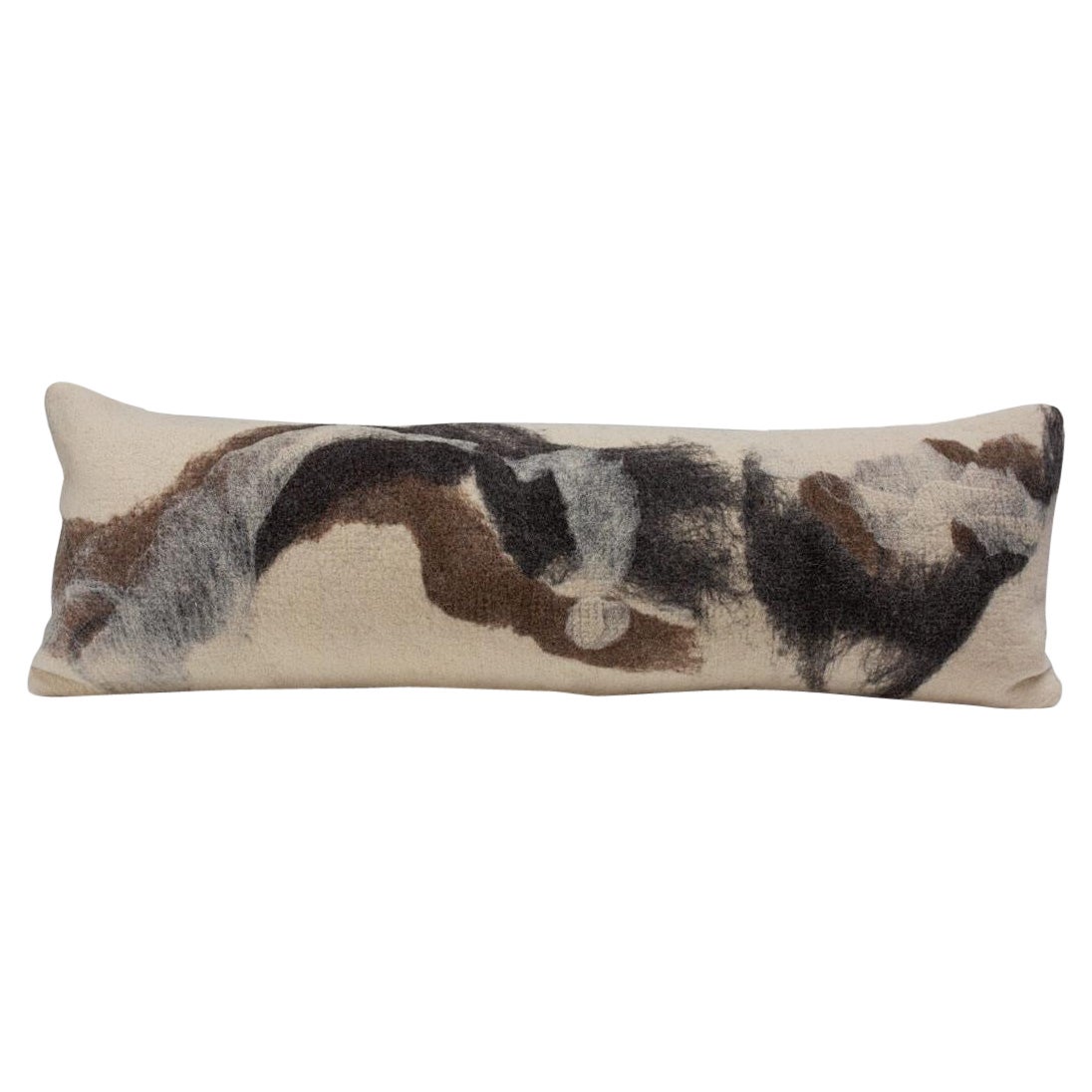 Felted Wool Body Pillow Tahoe Fabric by JG Switzer For Sale