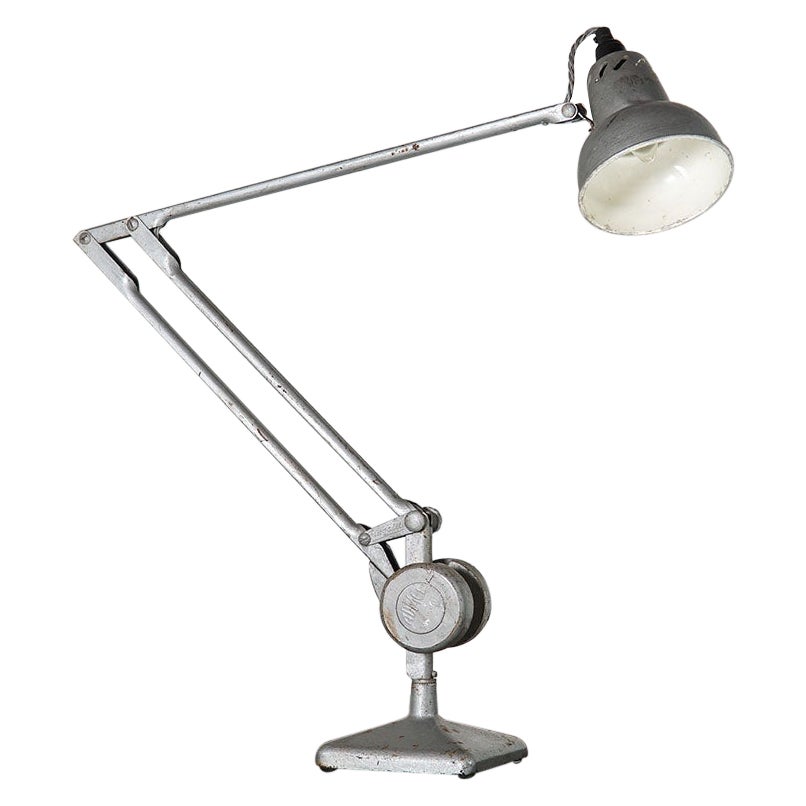 Heavy Form 1950s Architects Desk Office Anglepoise Table Lamp by British Admel For Sale