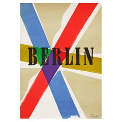 1950s Modernist Berlin Travel Poster by Richard Blank Bauhaus