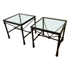 Pair of Wrought Iron Side Tables