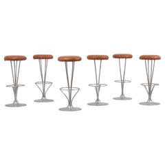 Ensemble de 6 tabourets de bar Piet Hein pour Fritz Hansen, Danemark, années 1990